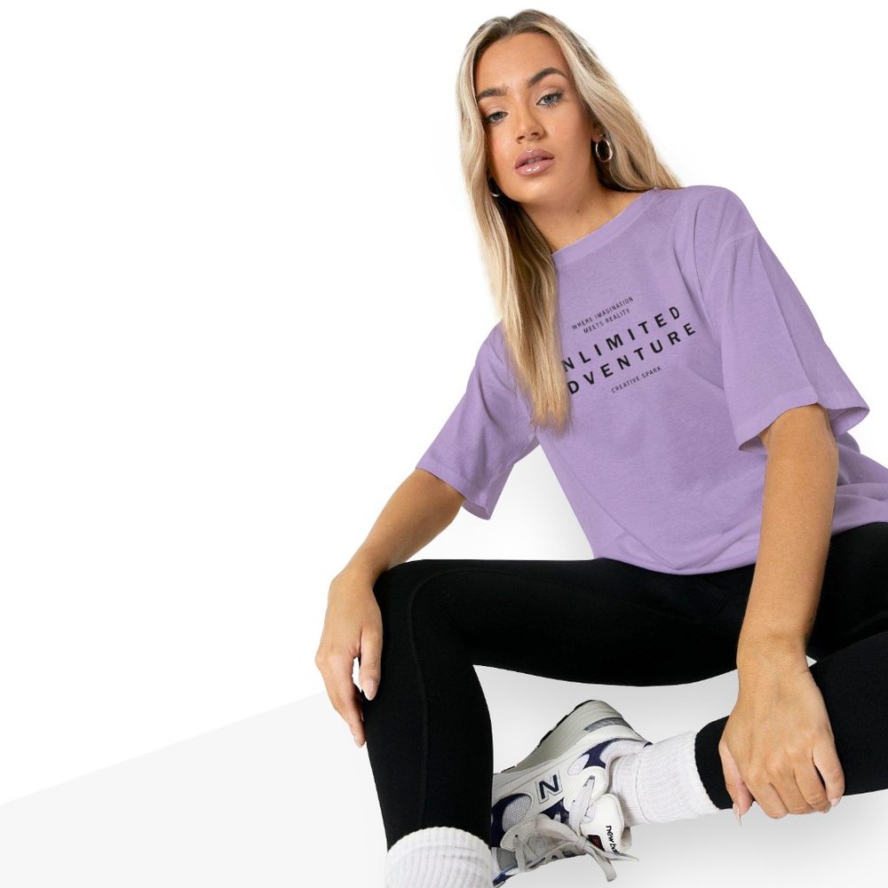 Luxury Women's Oversized T-Shirt - Premium Brand New - Picture 3 of 3